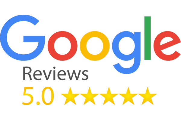 Google reviews logo with a perfect five-star rating beneath it for Exterior Painting.