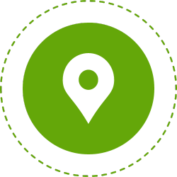 You have provided an icon commonly associated with a location marker or GPS pin. It's typically used to signify a specific place on a map or to indicate a geographic location for contacting us.