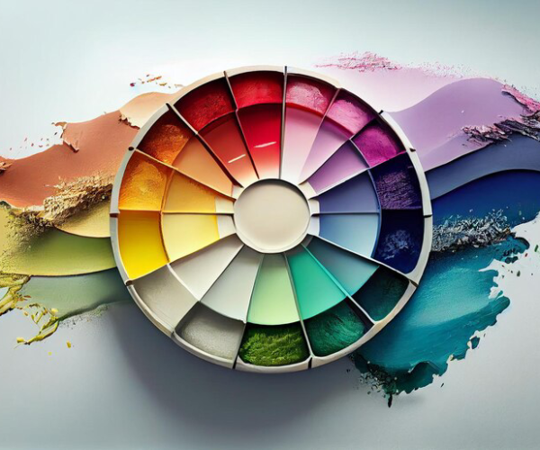 A vibrant color wheel with splashes of paint radiating outwards, showcasing a dynamic spectrum of hues by an expert painting company. A vibrant color wheel with splashes of paint radiating outwards, showcasing a dynamic spectrum of hues by an expert painting company.